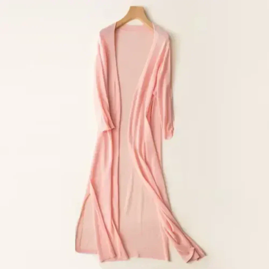 Cardigan Donna Manica Lunga Lunga Vestibilità