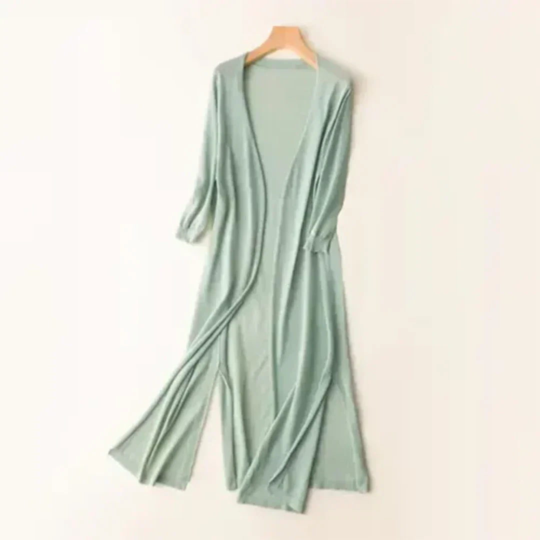 Cardigan Donna Manica Lunga Lunga Vestibilità