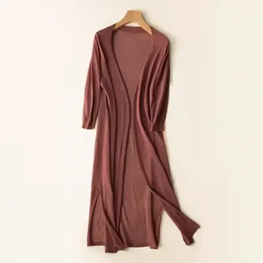 Cardigan Donna Manica Lunga Lunga Vestibilità