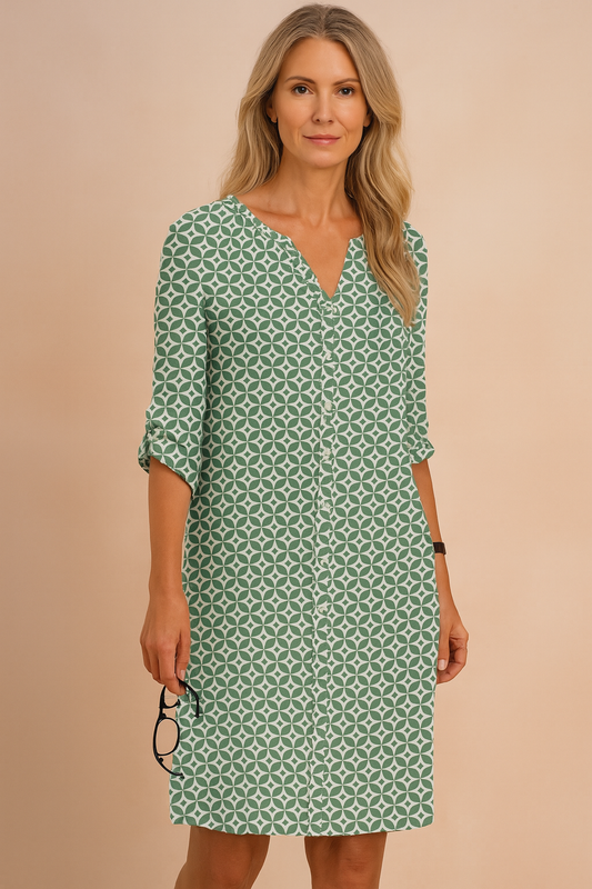 Abito Boho Donna Floreale Svasato Leggero - Vesarelli
