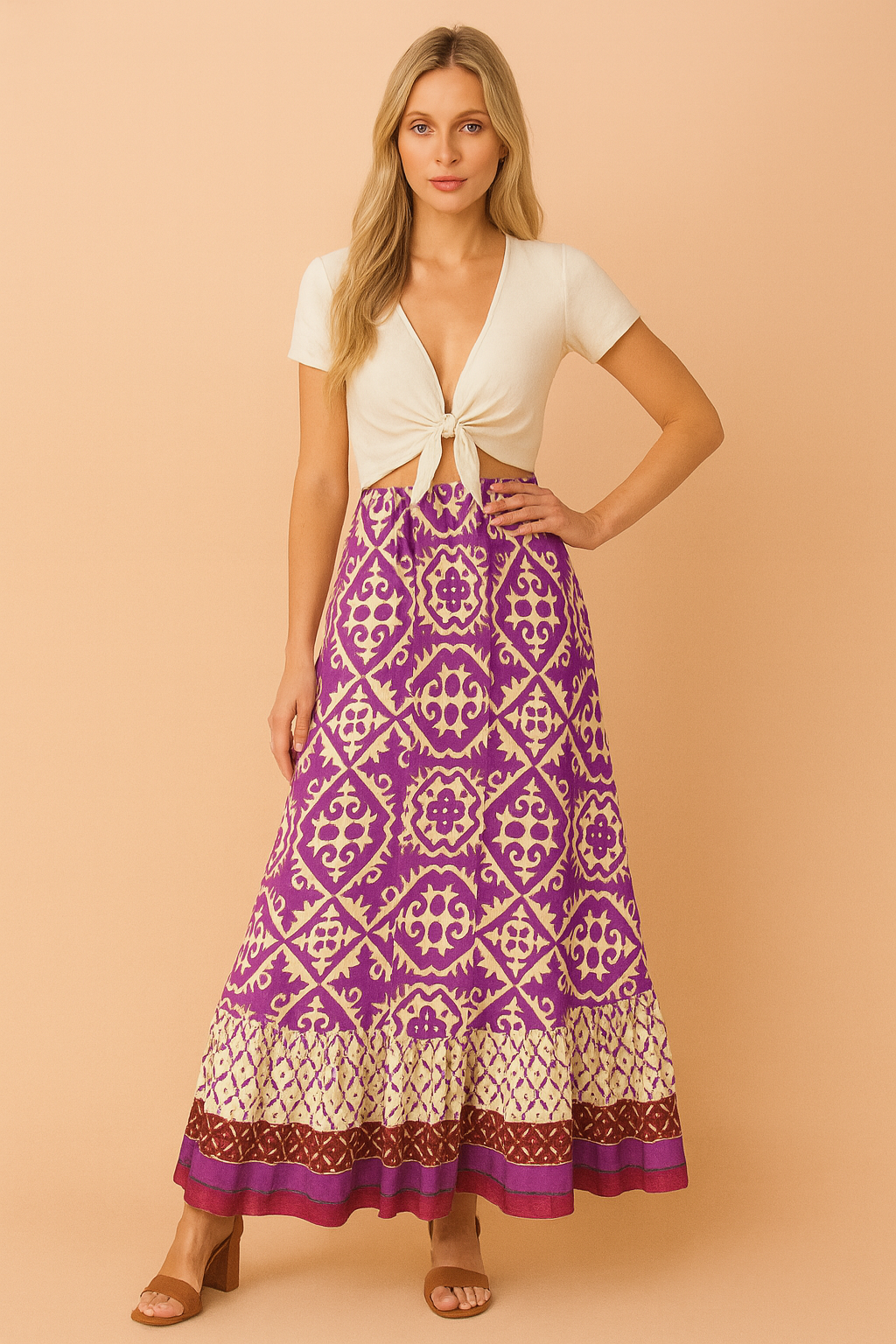 Izzy | Gonna lunga estiva in stile boho retrò 1