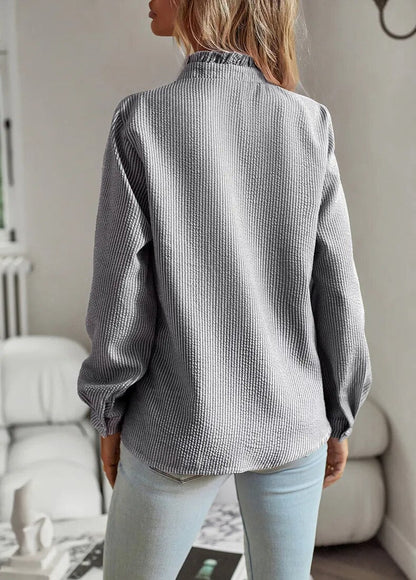 Blusa Donna Manica Lunga con Bottoni Classica