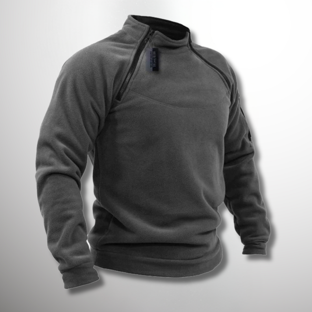Maglione Uomo con Collo Alto e Zip sulla Spalla - Brentozzi