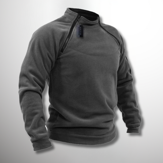 Maglione Uomo con Collo Alto e Zip sulla Spalla - Brentozzi