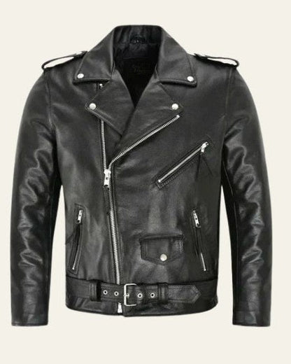 Jake | Giacca da Uomo in Similpelle Moto Biker con Cintura 1