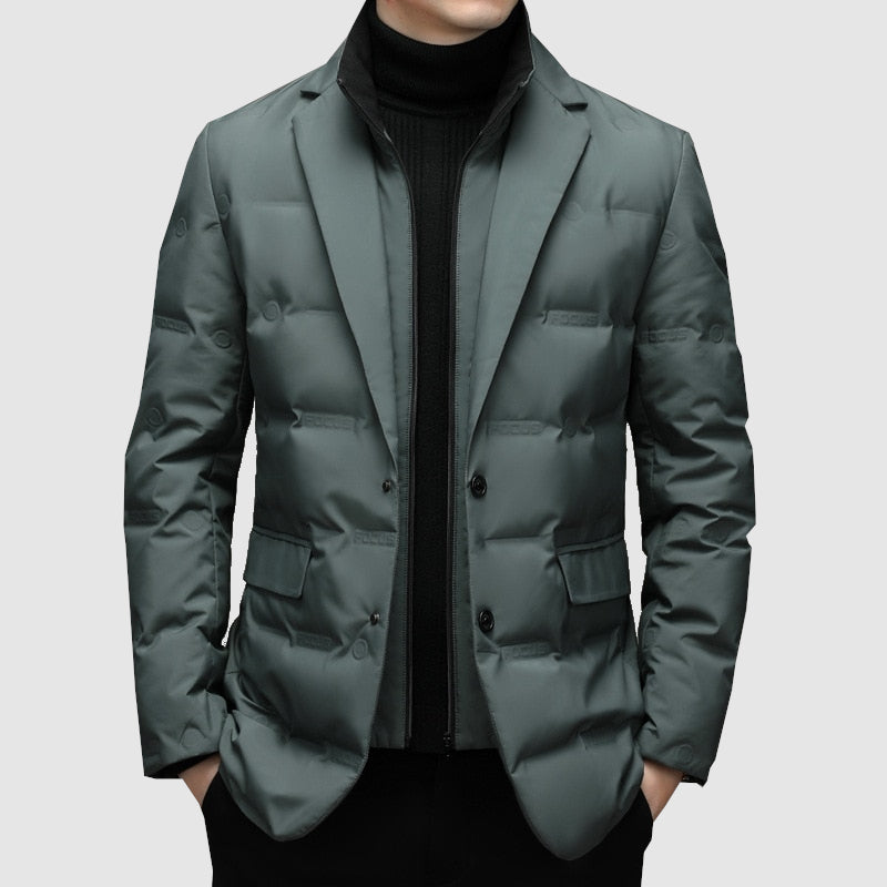 Giacca Parka Uomo Calda Elegante Vestibilità Regolare