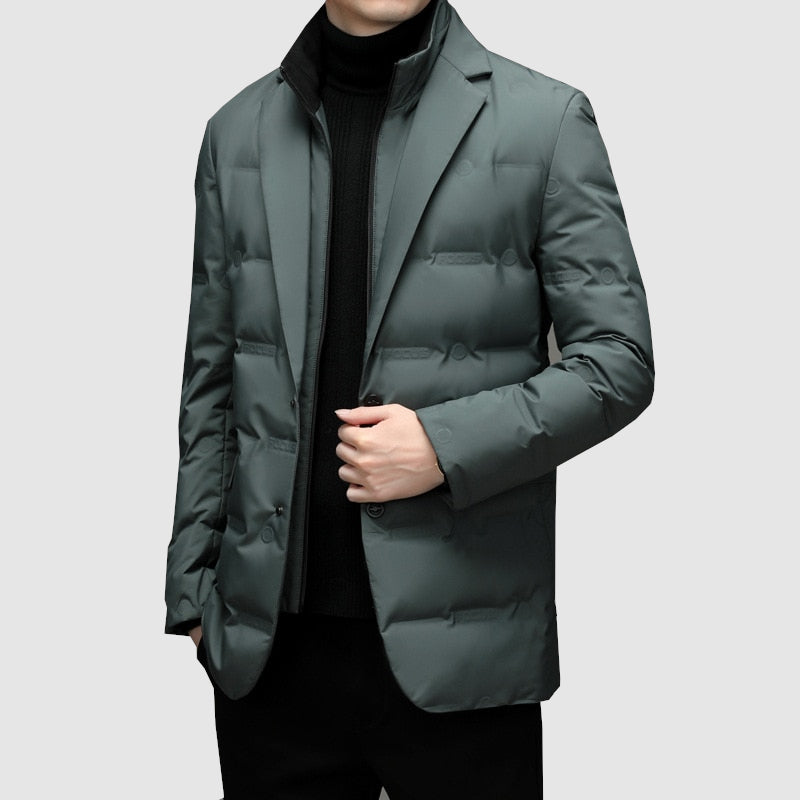 Parka Uomo Funzionale Chiusura Integrale Vestibilità Regolare