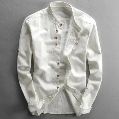 Camicia Uomo Manica Lunga Stile Giapponese