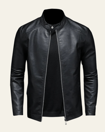 Giacca Uomo in Pelle Casual Regular Fit - Vesarelli