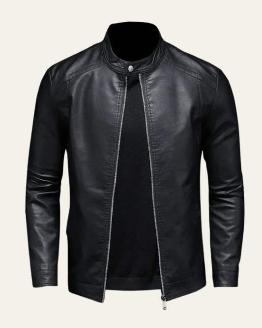 Giacca Uomo in Pelle Casual Regular Fit - Vesarelli