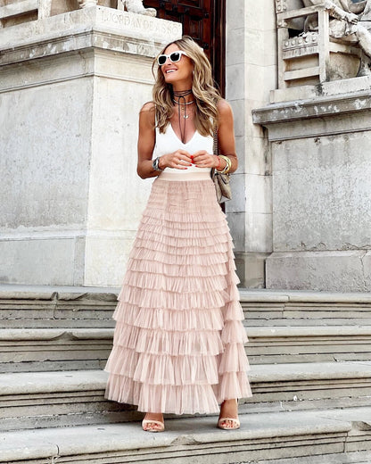 Gonna Maxi Donna con Vita Elastica