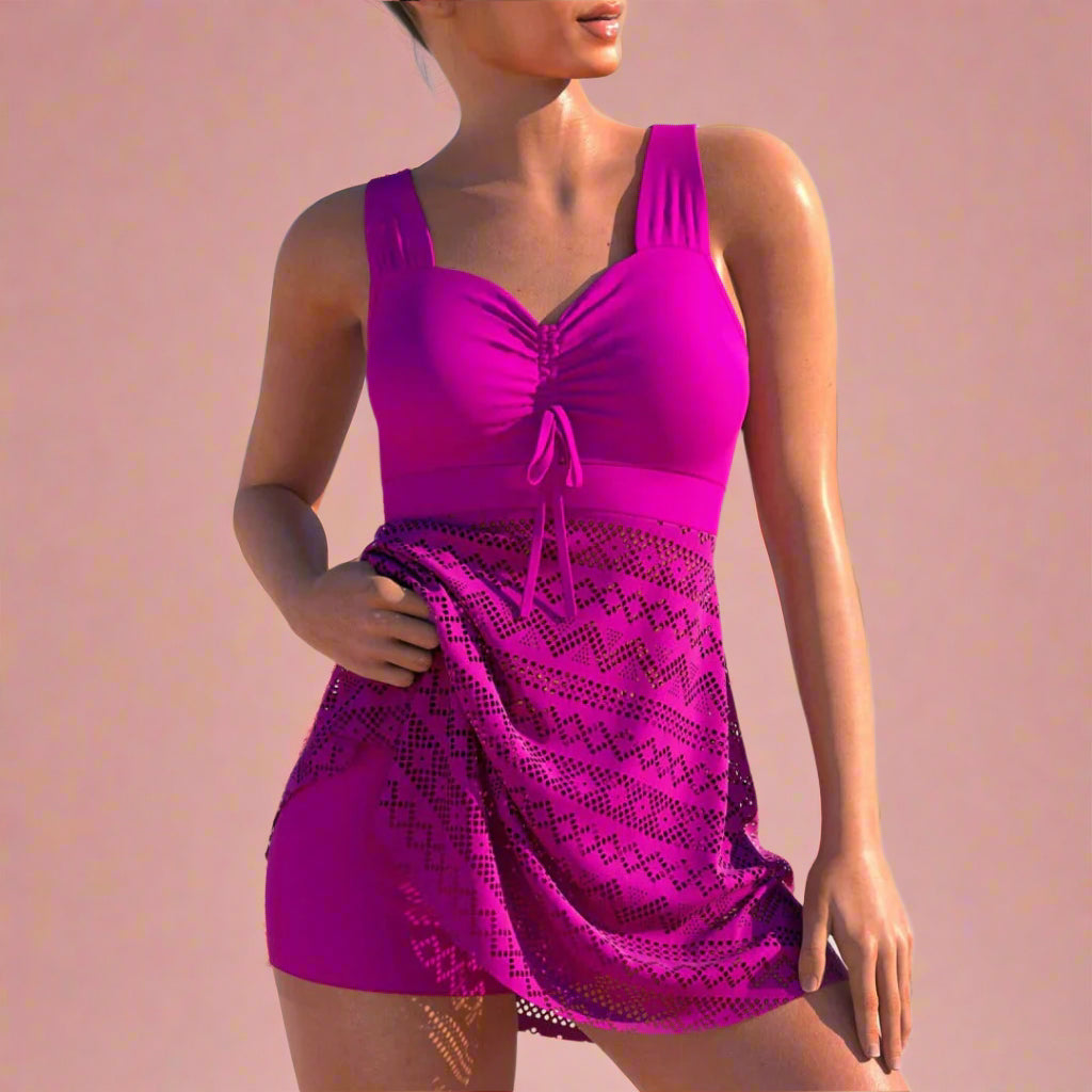 Julia | Elegante camicetta con arricciature e motivo delicato 2