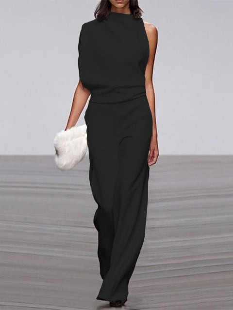 Tuta Elegante Donna Monospalla Stile Casual - Brentozzi
