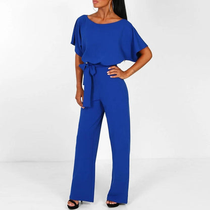 Tuta Donna Manica Corta con Cintura Slim