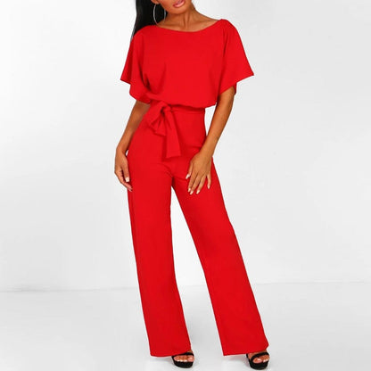 Tuta Donna Manica Corta con Cintura Slim