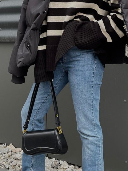 Borsa a Spalla Donna in Ecopelle Minimalista Elegante Quotidiana