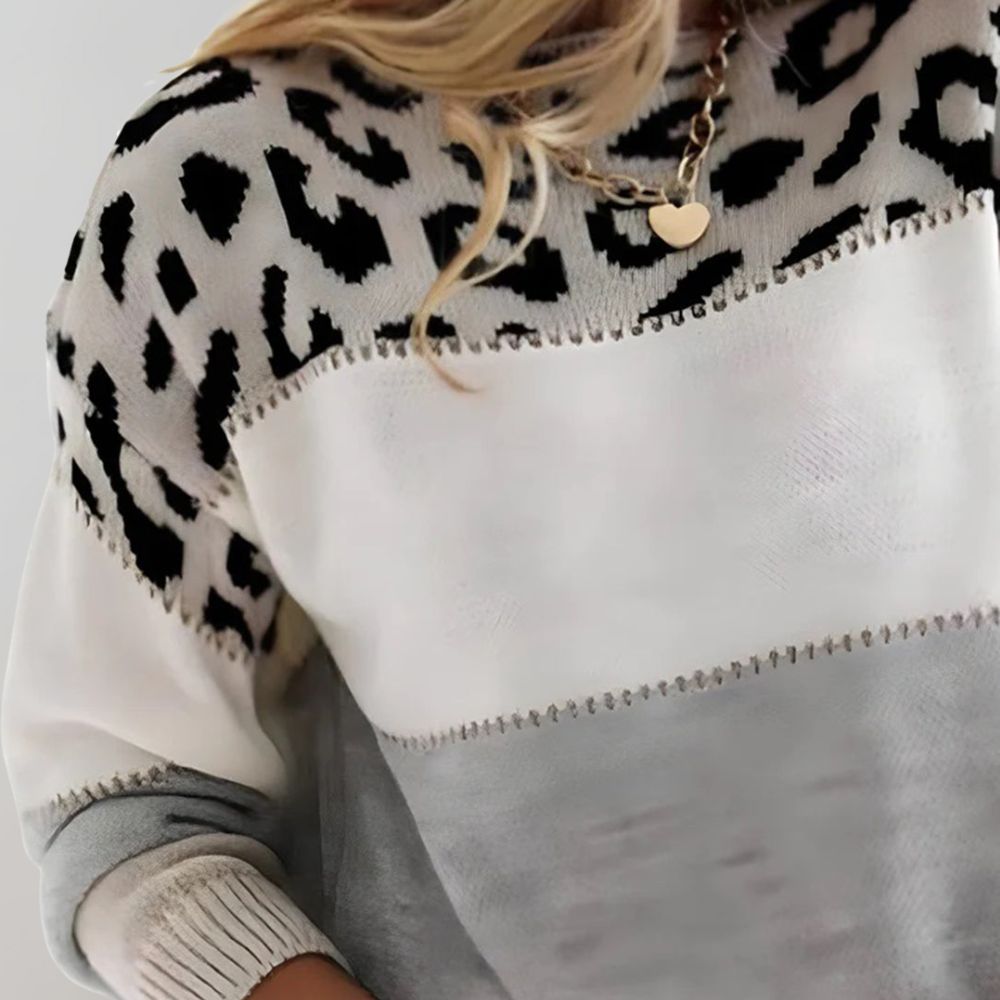 Maglione Donna in Maglia Caldo Girocollo Corto