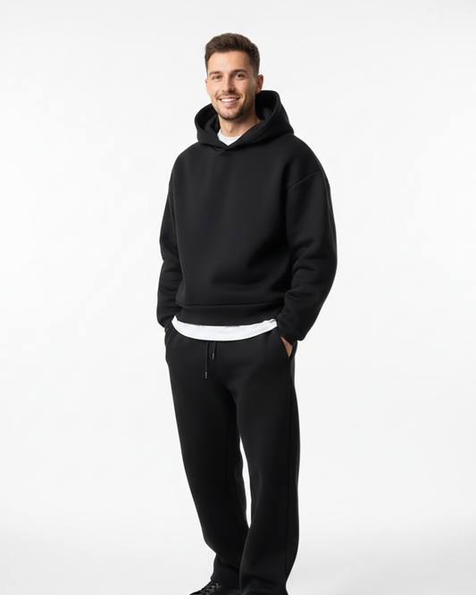 Set Jogging Uomo Felpa e Pantaloni Cotone Comodi - Vesarelli