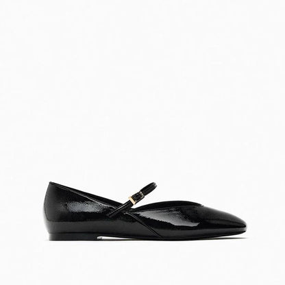 Kara | Ballerine Nere Verniciate Comode