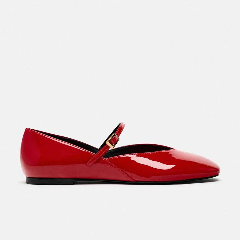 Kara | Ballerine Nere Verniciate Comode
