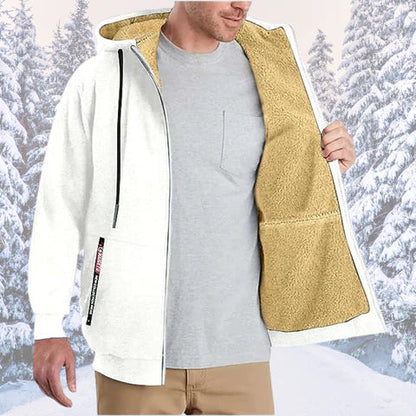 Felpa Uomo con Zip Interno in Pile Morbido