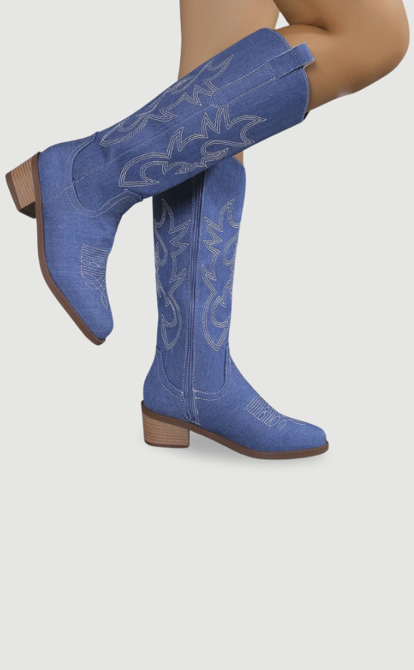 Stivali Cowboy Donna in Denim Classici