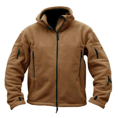 Giacca Fleece Uomo Outdoor Antivento con Tasche Antifurto