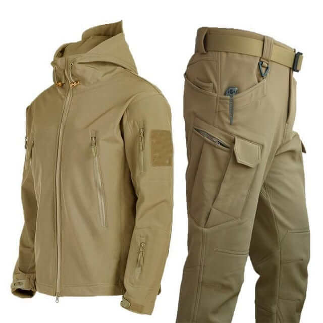 Completo Uomo Softshell Giacca e Pantaloni Cargo Outdoor Autunno - Brentozzi