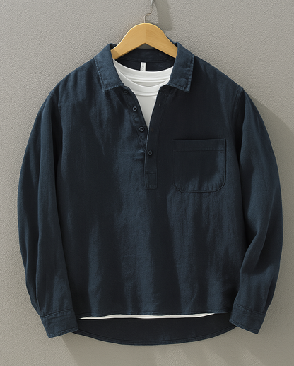 Camicia Uomo Cotone Lino Vestibilità Regular - Brentozzi