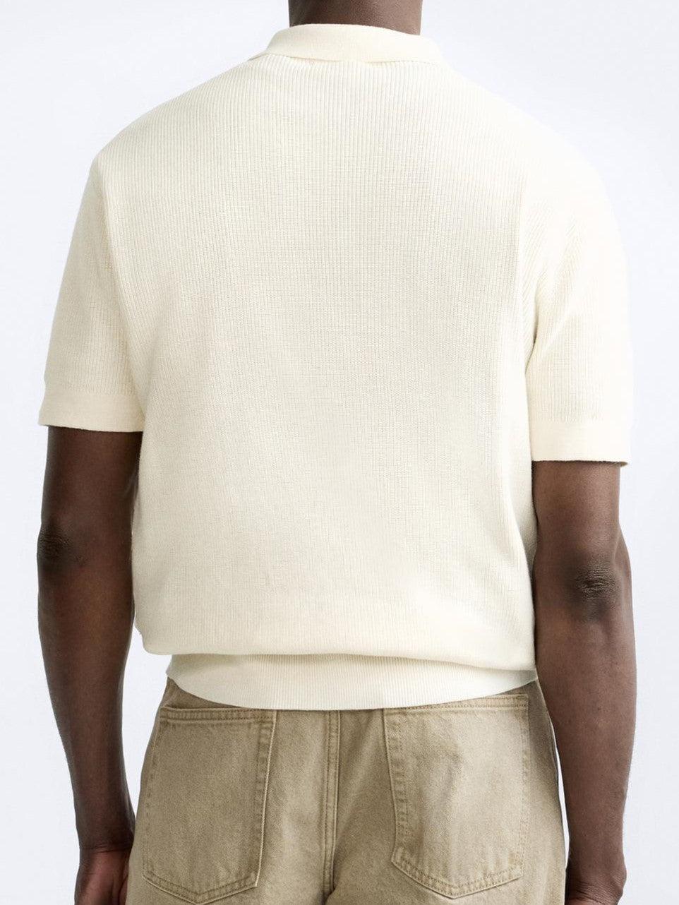 Polo Uomo Maglia Lavorata con Zip Slim Fit