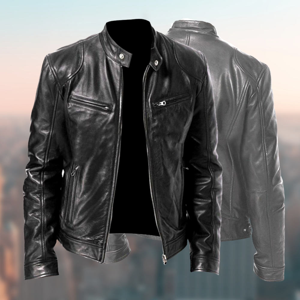 Giacca Uomo in Pelle Elegante Design Classico