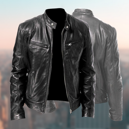 Giacca Uomo in Pelle Elegante Design Classico