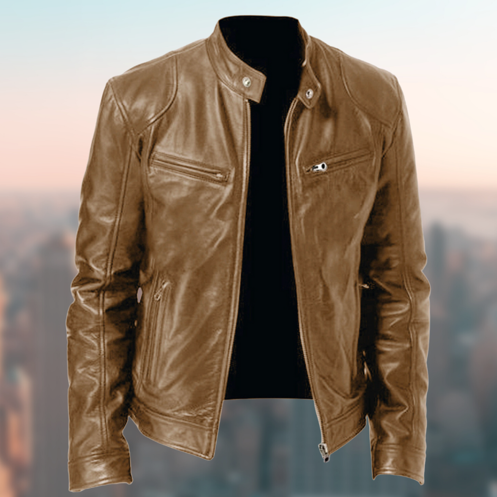 Giacca Uomo in Pelle Elegante Design Classico