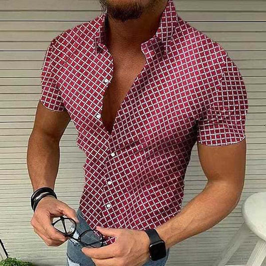 Camicia Uomo Manica Corta Slim Fit - Brentozzi