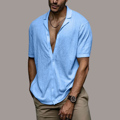Polo Uomo Manica Corta Bottoni Tessuto Leggero Vestibilità Comoda - Brentozzi