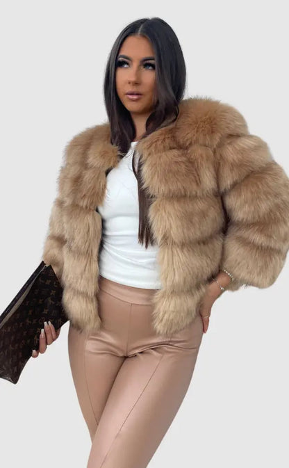 Giacca Invernale Donna in Ecopelliccia Elegante