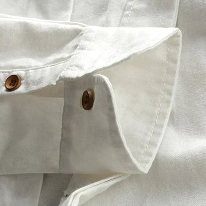 Camicia Uomo Elegante Colletto alla Coreana