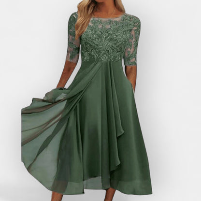 Abito Midi Donna Moderno Elegante