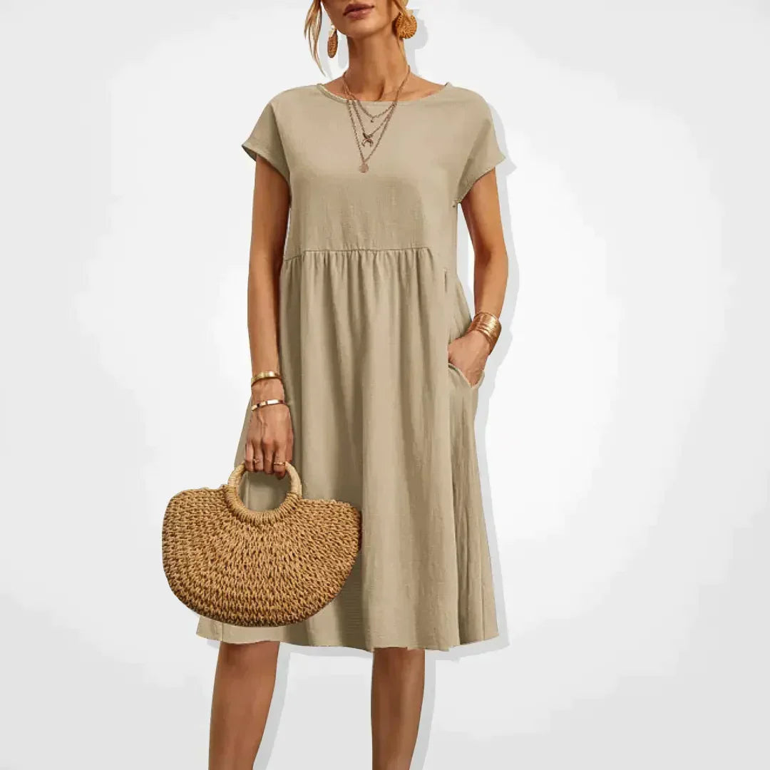 Abito Estivo Donna Manica Corta con Tasche