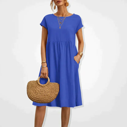 Abito Estivo Donna Manica Corta con Tasche