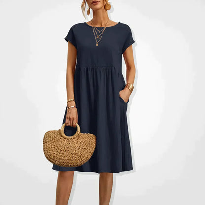 Abito Estivo Donna Manica Corta con Tasche