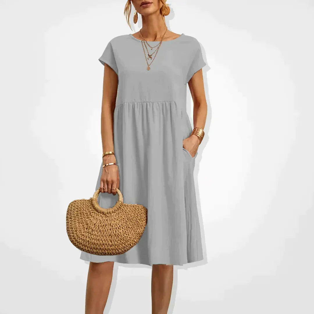 Abito Estivo Donna Manica Corta con Tasche
