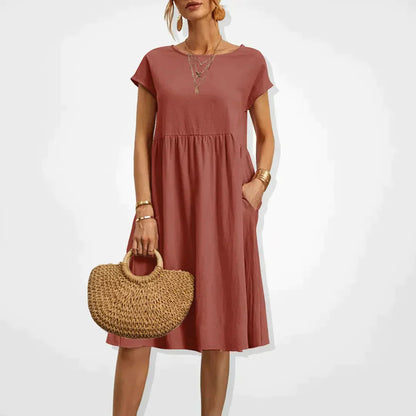 Abito Estivo Donna Manica Corta con Tasche