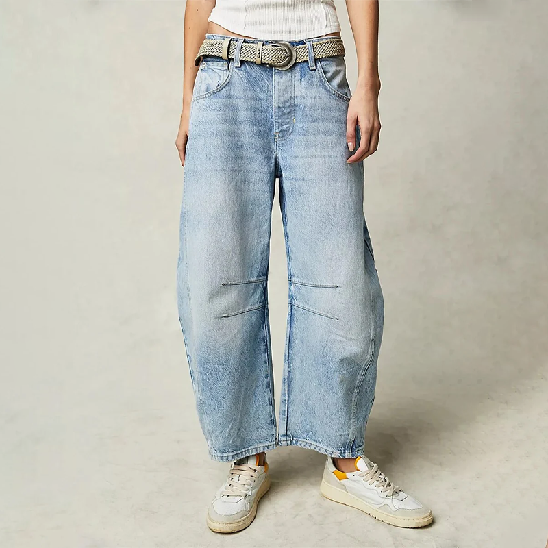 Jeans Baggy Donna Comodi Stile Casual