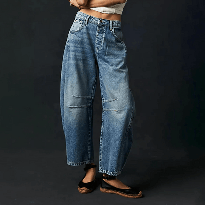 Jeans Donna Baggy Vita Alta Vestibilità Ampia