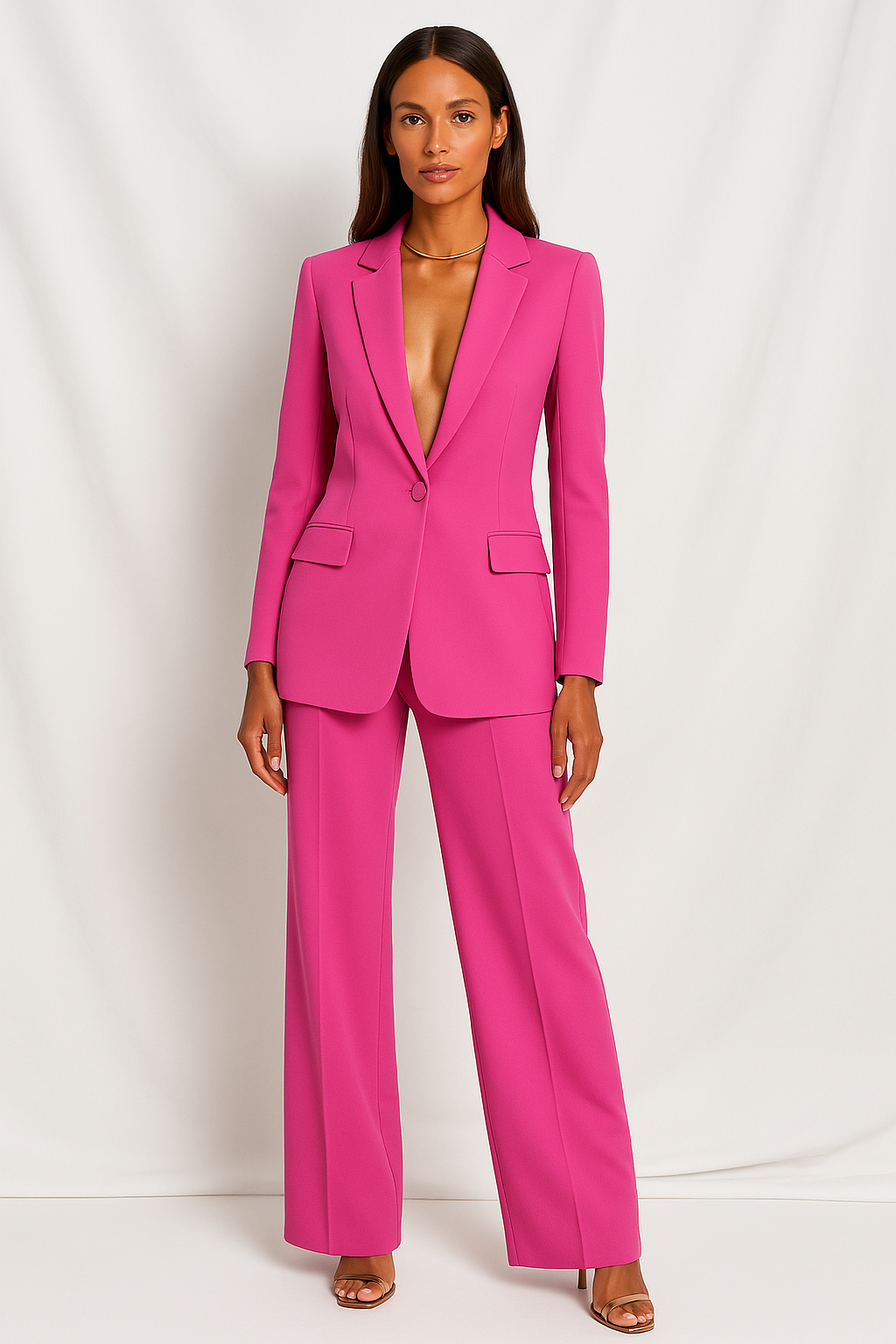 Tailleur Donna Blazer e Pantaloni Elegante Taglio Classico