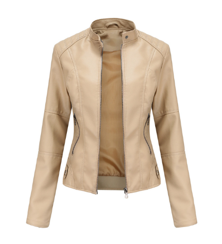 Giacca Biker Donna in Ecopelle Slim Fit Moderna