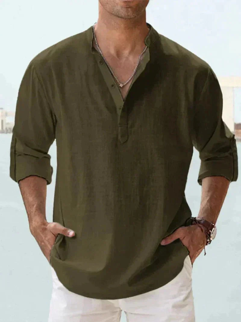 Camicie Uomo Manica Lunga Casual Regular Fit