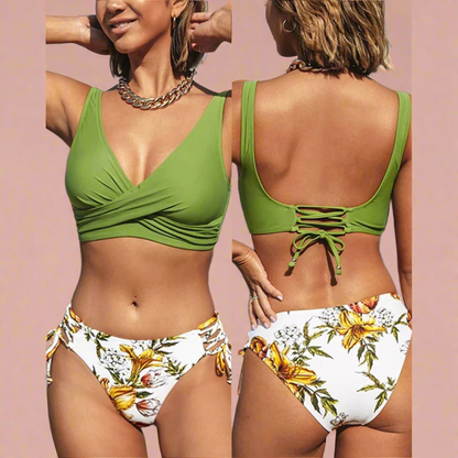 Lena | Bikini con laccetti e top avvolgente 3