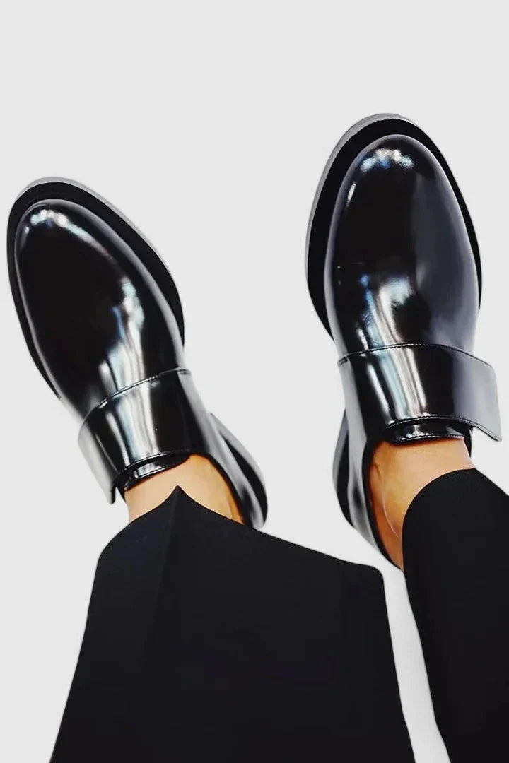 Leon | Mocassino da Uomo in Pelle Verniciata Slip-On Cinturino 1